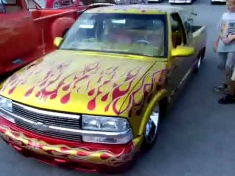 Mini Truck gold with flames