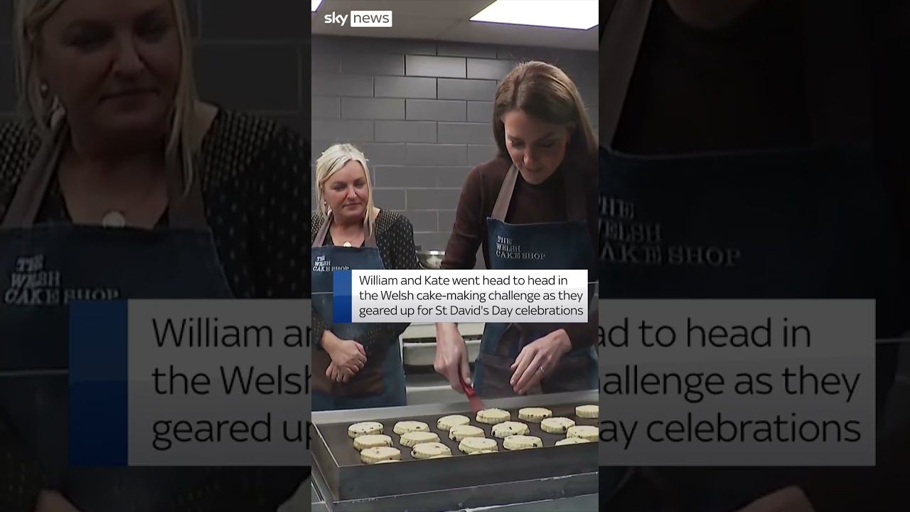 Prince William and Kate make Welsh cakes during visit to flood-hit areas in South Wales
