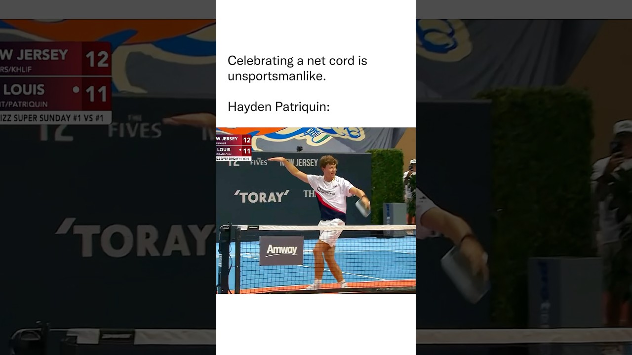 Celebrating a net cord is the new meta. 🕺🏻