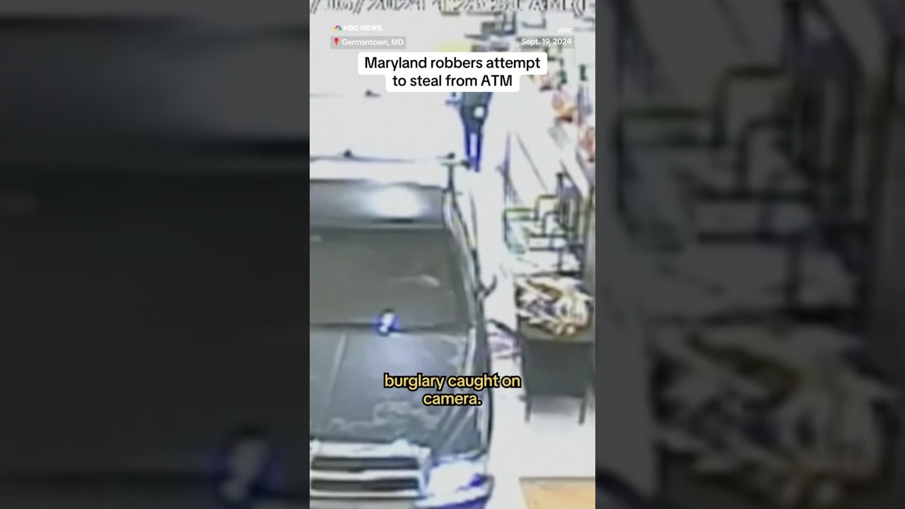 Maryland robbers attempt to steal from ATM￼