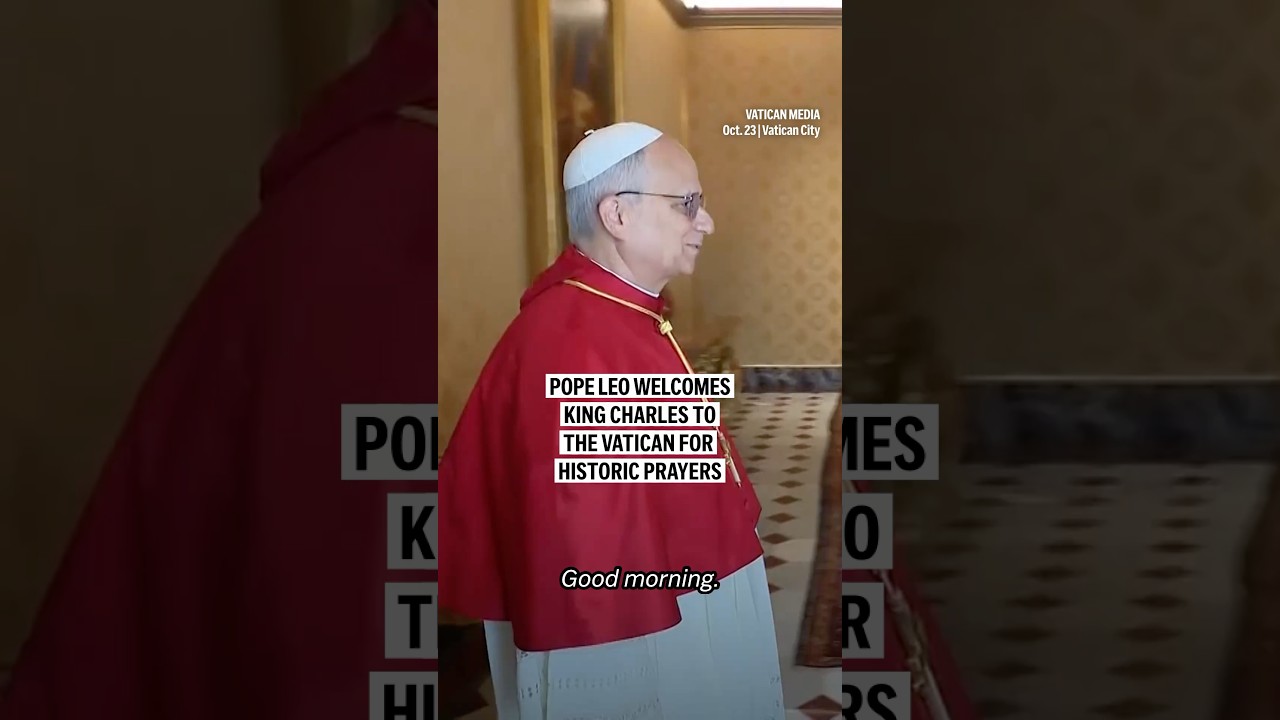 Pope Leo welcomes King Charles to the Vatican for historic prayers