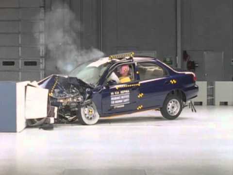 Видео краш-теста Kia Sephia 1993 - 2001