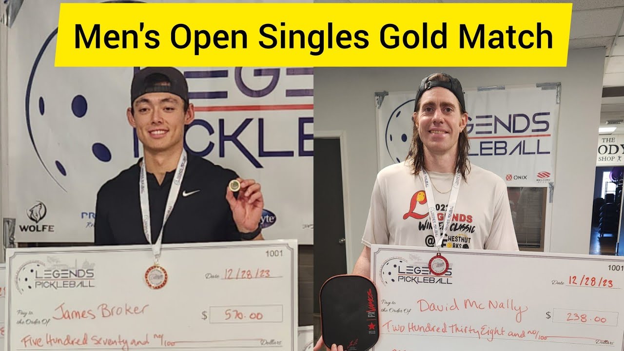 Gold Medal Open Singles Up & Coming Pro James Broker v David McNally