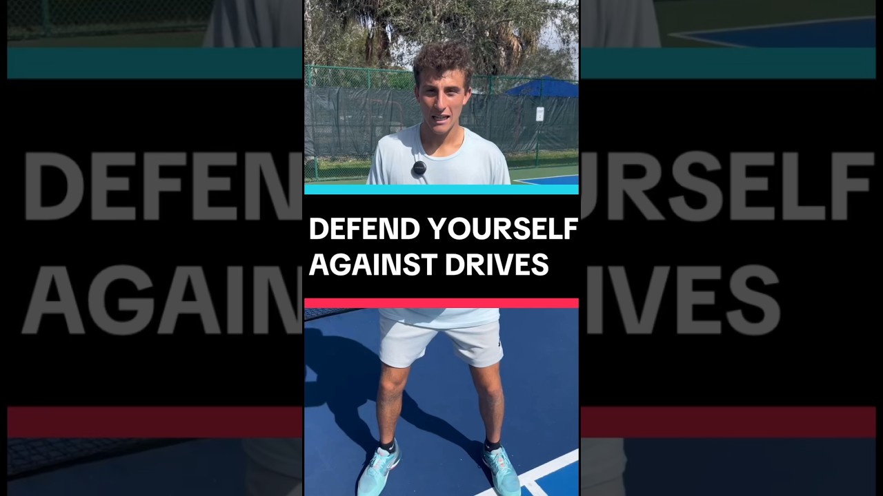 How to defend yourself against a drive! #pickleball #pickleballtips #shorts