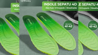 Pratinjau video produk Rhodey Insole Sepatu Alas Kaki Orthopedic Breathable 4D 43-44 - 6031