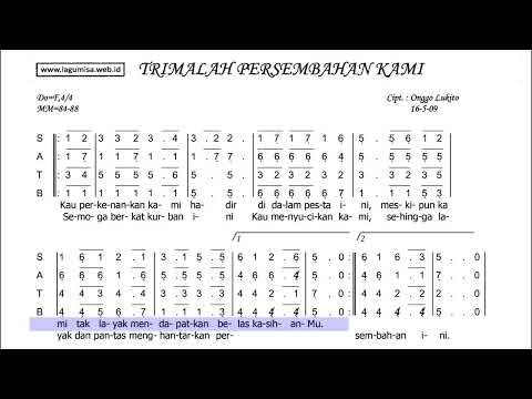 SATB Trimalah Persembahan Kami (Onggo Lukito) #lagumisa #lagumisakatolik #lagupersembahan