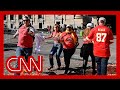Video shows the scene after shooting near Chiefs parade