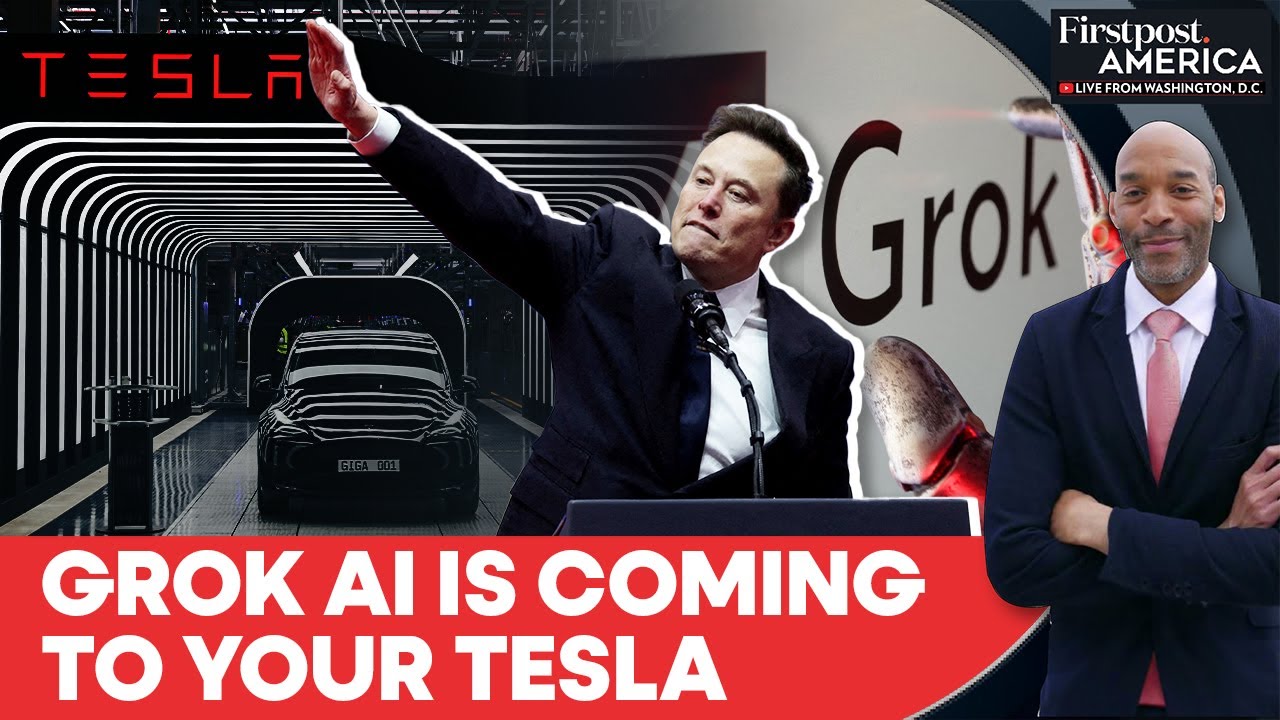 Musk’s Grok AI Enters Tesla as EV Sales Dip & Antisemitism Row Grows | Firstpost America | N18G