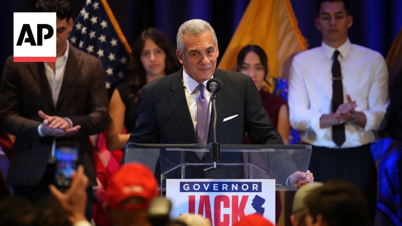 Republican Jack Ciattarelli speaks after losing New Jersey governor's race
