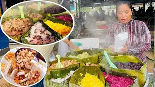 Unique colorful sticky rice cart is hot in the West, customers flock to buy I HiepVlog #251