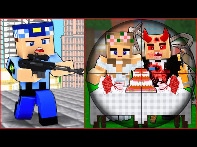 ASLI POLİS, KÖTÜ POLİSLE EVLENİRKEN KEREM KOMİSER DÜĞÜNÜ BASTI! 😱 -Minecraft