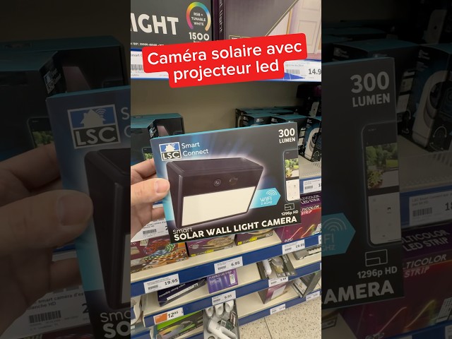 Caméra solaire avec projecteur led chez Action #camera #camerasolaire #cameradesurveillance #action