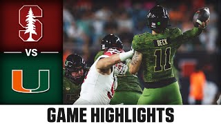 Stanford vs Miami Game Highlights | 2025 ACC Football