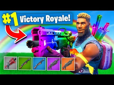 The *RAINBOW* SHOTGUN ONLY Challenge In Fortnite Battle Royale!