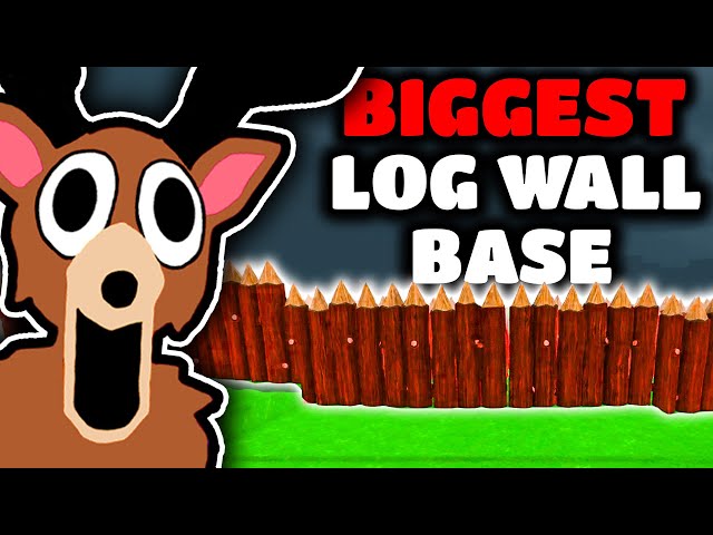 I Built the BIGGEST LOG WALL BASE in 99 Nights in the Forest!