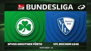 SpVgg Greuther Fürth vs. VfL Bochum 1848 | Matchday 14 — Bundesliga 2 2025/26
