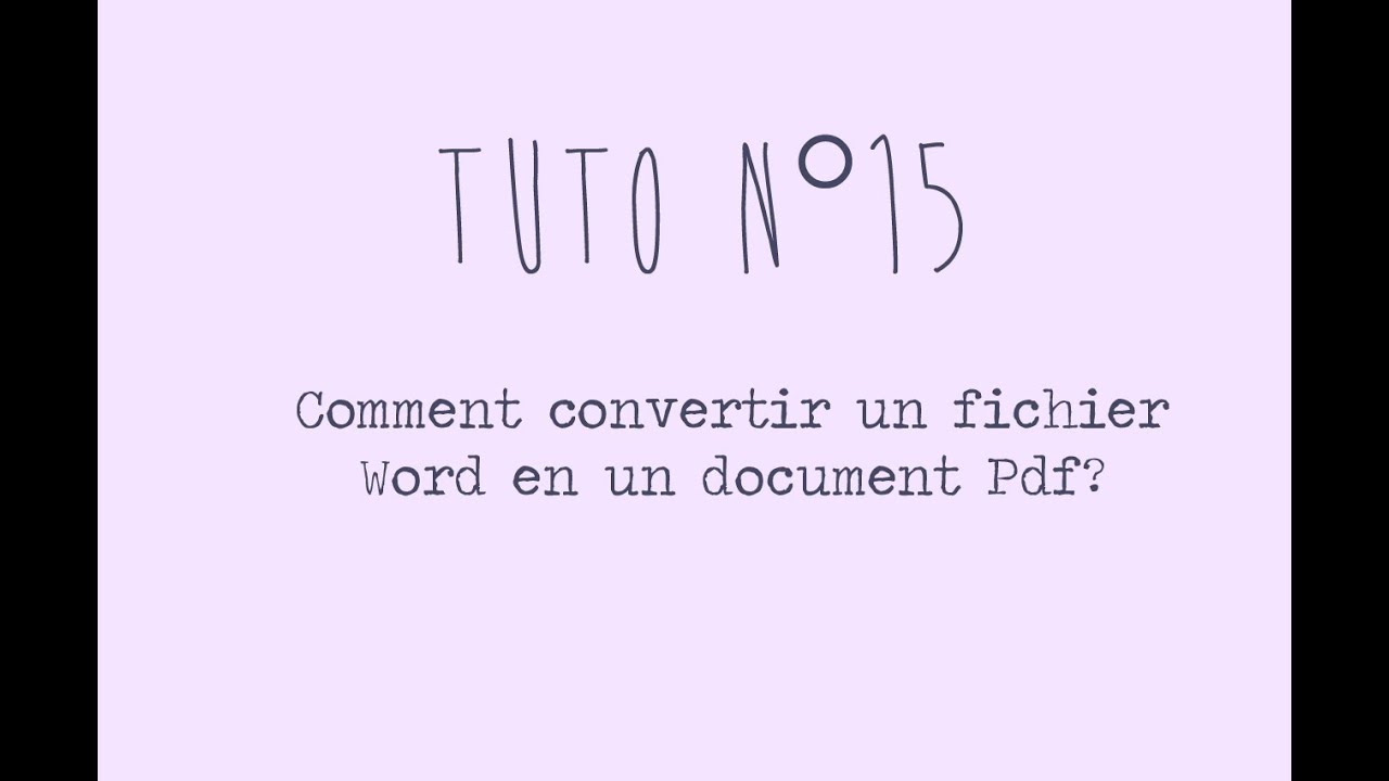 Tuto N Comment Convertir Un Document Word En Un Fichier Pdf 0 Hot Sex