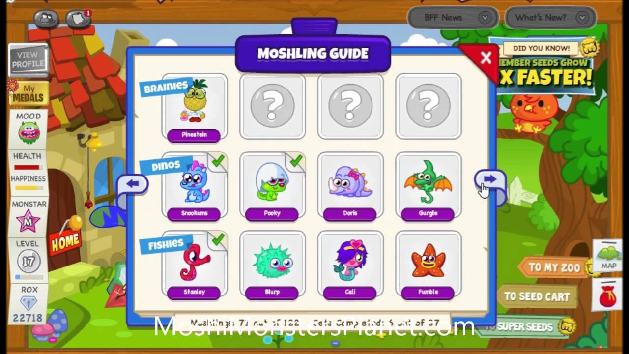 moshi monsters moshling