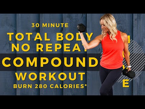 30 Minute Total Body, No Repeats, Compound Workout | Women Over 40 Workouts