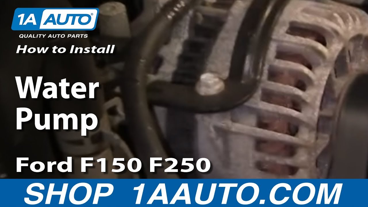 How to Install Replace Water Pump Ford F150 F250 Excursion ... 02 mustang fuel filter location 