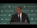 Christie says in Hudson Institute speech that Hamas broke ceasefire