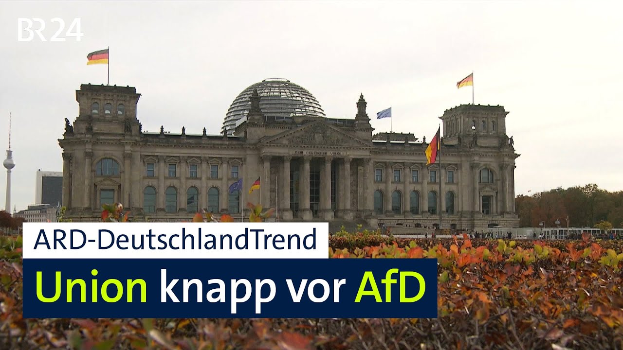 ARD-DeutschlandTrend: Union wieder knapp vor der AfD | BR24