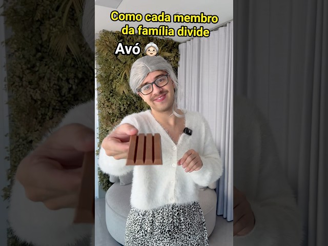 COMO CADA MEMBRO DA FAMÍLIA DIVIDE CHOCOLATE