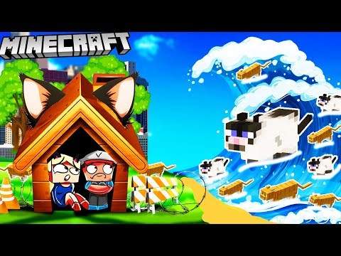 BAZA VS TSUNAMI ŚWIŃ - MINECRAFT TSUNAMI CHALLENGE  Vito 