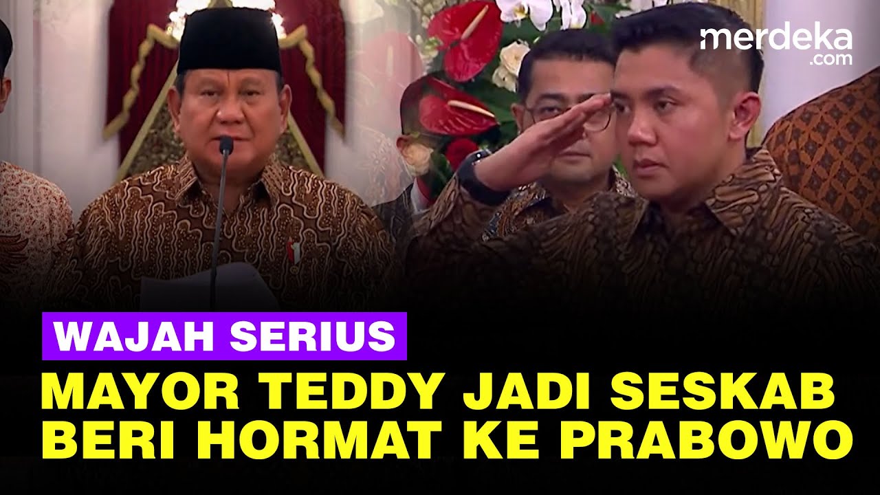 Wajah Serius Mayor TNI Teddy Ditunjuk Jadi Seskab, Langsung Hormat ke Prabowo