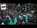 Funeral for killed Hamas leader Saleh Arouri held in Beirut, Lebanon
