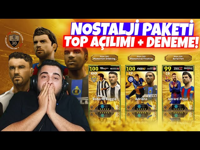 NOSTALJİ PAKETİ! 106 ADRIANO & PIQUE & BAGGIO TOP AÇILIMI + DENEME! 😍 eFootball Mobile 2025