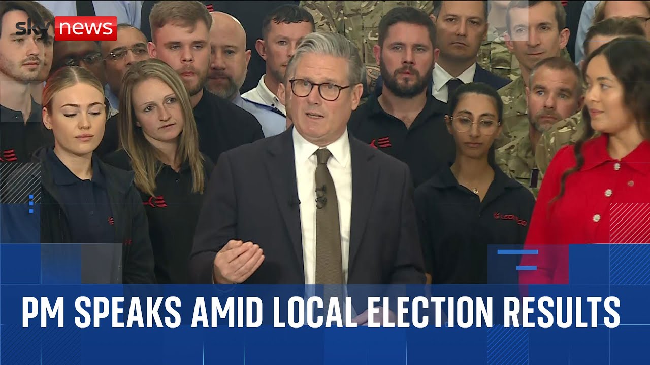 Sir Kier Starmer makes a speech in Bedfordshire after the first local election results