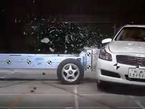 Видео краш-теста Nissan Skyline седан с 2006 года