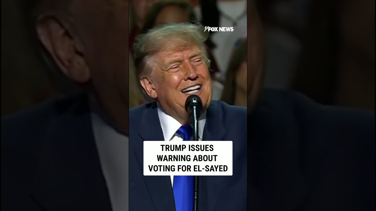 Trump issues warning about voting for El-Sayed #shorts #breaking #media #fox