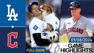 Cleveland Guardians at Los Angeles Dodgers FULL GAME HIGHLIGHTS Sep 08, 2024 | MLB Highlights 2024