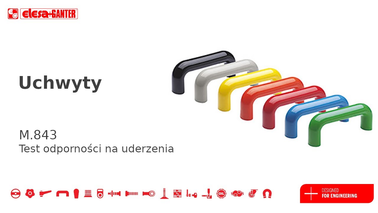 Uchwyty M.843 - Test odporności na uderzenia video