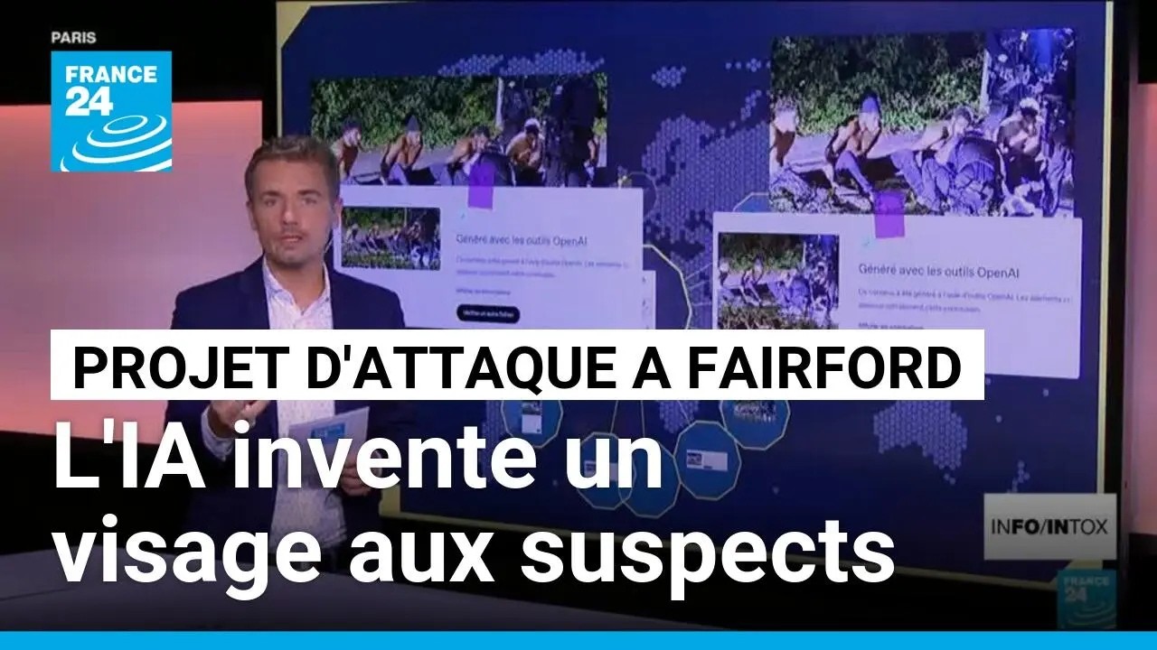 Projet d’attaque à Fairford : l’IA invente un visage aux suspects • FRANCE 24