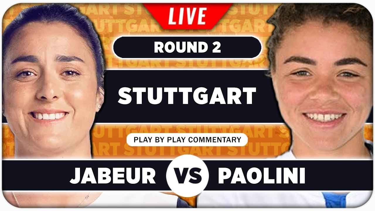JABEUR vs PAOLINI • WTA Stuttgart 2024 • LIVE Tennis Play-by-Play Stream