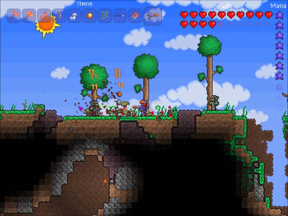 Terraria - Space Gun weapon gameplay - YouTube