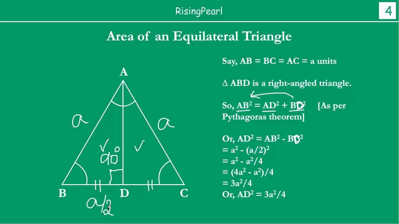 What Is The Area Of An Equilateral Triangle Youtube 2681