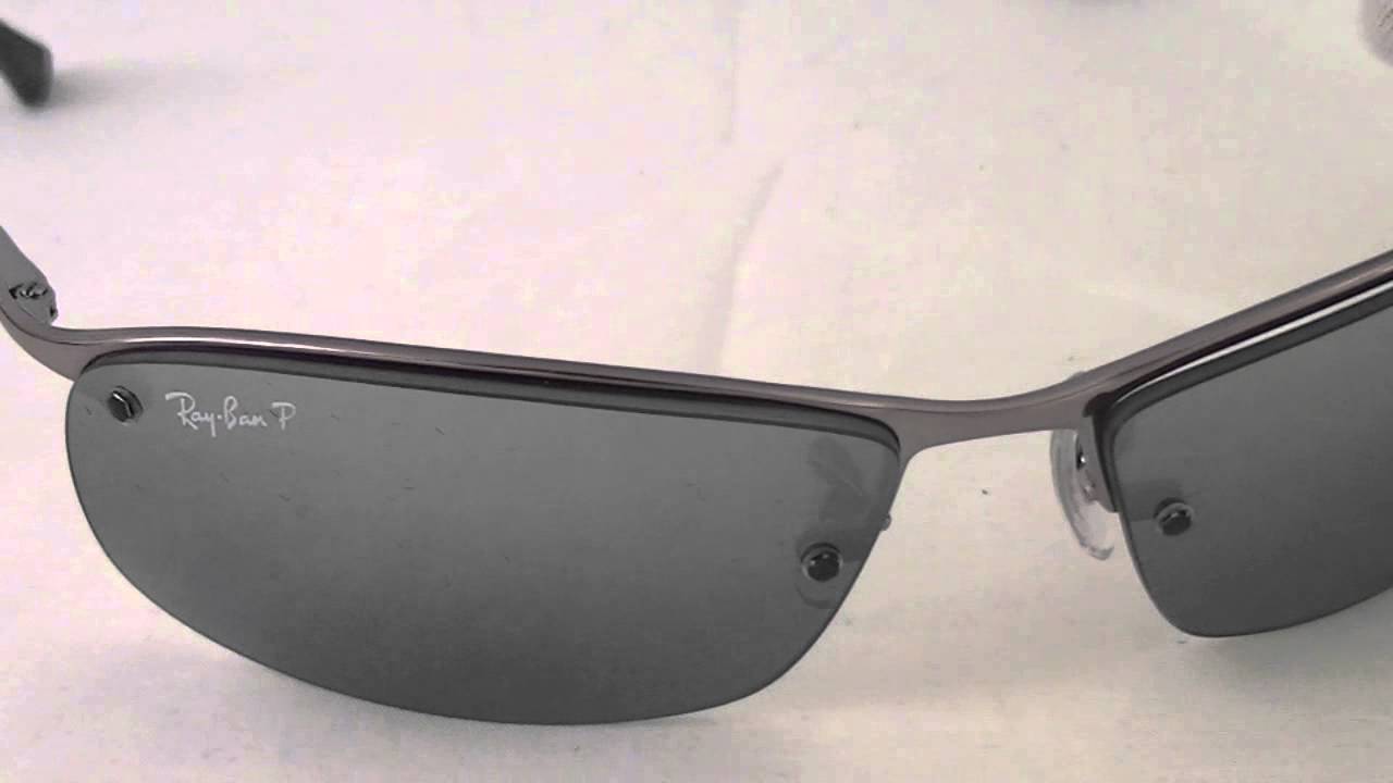 Ray Ban Rectangular Sunglasses Rb3183 00482 Youtube 