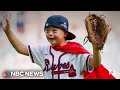 One boy throwing first pitch at major ballparks nationwide scores homerun in raising awareness