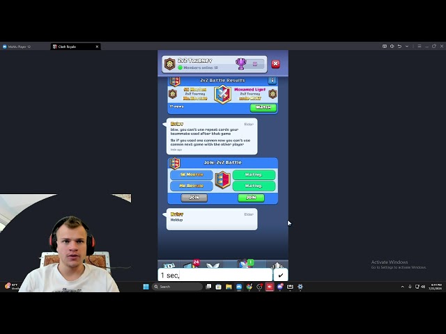 Playing Clash ROYALE