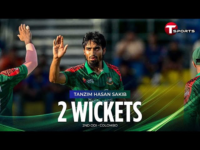 Tanzim Hasan Sakib's 2-wicket spell vs Sri Lanka | 2nd ODI | T Sports