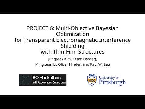 Multi-Objective Bayesian Optimization for Transparent Electromagnetic Interference Shielding with Thin-Film Structures