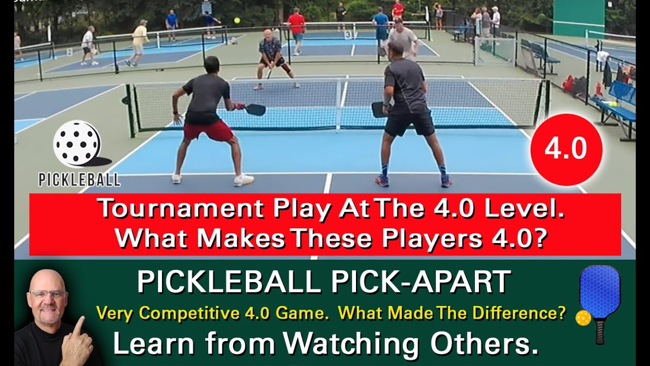 Pickleball! How Did These Players Do In A 4.0 Tournament Game? Learn By Watching Others.