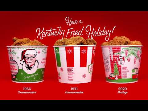 To celebrate the season, KFC is bringing back the iconic 1966 and 1971 U.S. holiday buckets, as well as a new vintage-inspired design for 2020.