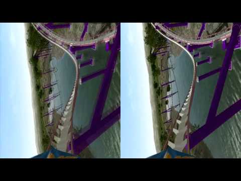 3D Rollercoaster: Purple Monster (3D for PC/3D phones/3D TVs/Crossed Eyes)