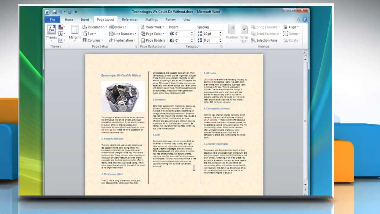 how-to-make-a-tri-fold-brochure-in-microsoft-word-2007-youtube