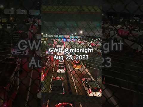 George Washington Bridge at midnight on 8/25/2023 #shorts #gwb #truckfire #nyc #nj